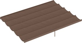 Outsunny Cobertura para Pérgola 3,5x2,5 m Teto de Substituição Retrátil para Pérgola com 10 Orifícios de Drenagem Café | Aosom Portugal