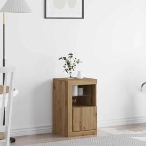 Buffet vidaXL com Luzes de LED Carvalho Artisan 41x37x67 cm