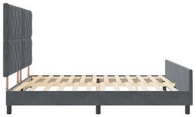 Estrutura de Cama vidaXL Cinza Escuro 180x200 cm Veludo