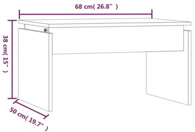 Mesa de centro 68x50x38 cm derivados de madeira cinza sonoma