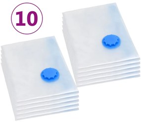 Sacos para arrumação de roupas a vácuo 120x70 cm 10 pcs