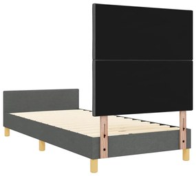 Cama vidaXL Cinza Escuro 100x200 cm em Tecido