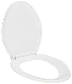 vidaXL Tampo de sanita fecho suave com design remoção rápida branco