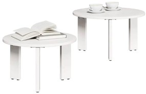 Conjunto de Mesas de Café 2 pcs Branco 47.5 x 47.5 x 27 cm