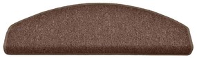 Tapetes de escada 30 pcs 65x24x4 cm castanho
