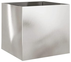 Vasos/floreiras 2 pcs 49x47x46 cm aço inoxidável prateado