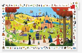 Puzzle de observação com 54 peças, As histórias, da DJECO verde medio liso com motivo