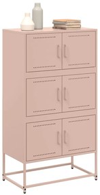 Aparador 68,5x38,5x123,5 cm aço rosa