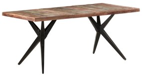 Mesa de jantar 180x90x76 cm madeira recuperada maciça