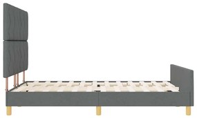 Cama em Tecido Cinza Escuro 140x190 cm