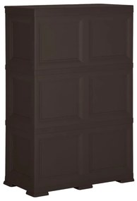 Armário de plástico 79x43x125 cm design de madeira castanho