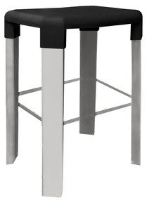 Banco OSLO 65H, Perna Alumínio - Pack 4 unidades, Preto