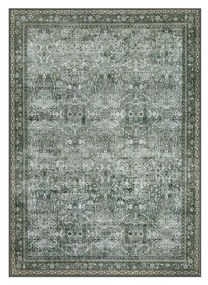 Tapete em estilo vintage 160 x 230 cm lavável na máquina verde floresta