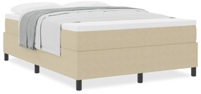 Cama Box Spring com Colchão Verde Claro Cinza 140x200 cm Tecido de Cor