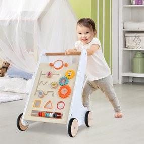 Andarilho bebé de Empurrar de Aprendizagem com classificador de formas para aprender a andar a pé 36 x 36 x 50 cm branco