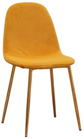 Cadeira Golden Teok Veludo - Amarelo