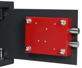 Cofre com Fechadura de Chave Cinza Escuro 20x31x20 cm Aço