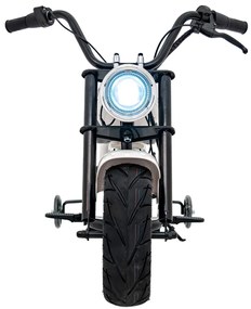 Mota elétrica para Crianças 350 W Chopper Warrior Rodas AR, Assento couro ecológico Branca
