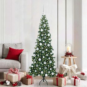 vidaXL Árvore de Natal artificial de canto Verde 180 cm PVC e Metal