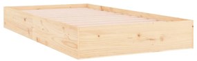 Estrutura de cama 100x200 cm madeira maciça