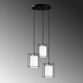 Chandelier Swank – Preto – 35 cm de diâmetro, 113 cm de altura