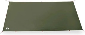 Lona de campismo 406x306 cm impermeável verde azeitona
