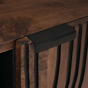 Estante de TV – 80 x 31,5 x 46 cm em Madeira Sólida e Madeira de Engen