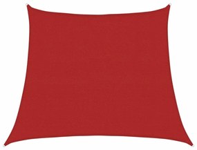 Para-sol estilo vela 160 g/m² 3/4x3 m PEAD vermelho