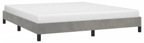 Estrutura de cama sem colchão 180x200 cm veludo cinzento-claro