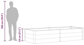 Canteiro elevado de jardim 250x100x54 cm WPC cinzento