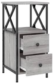 Mesa cabeceira 34x35,5x70 cm derivados madeira cinza sonoma