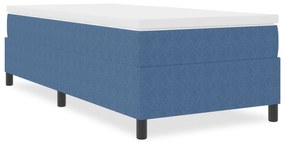 Cama Box VidaXL Azul Solteiro em Tecido de Corduroy