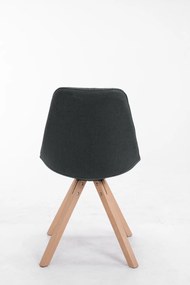 Cadeira cozinha e jantar Toulouse em tecido Square 48 x 84 x 56 cm Cinzento escuro