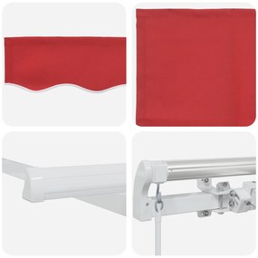 Toldo Retrátil Manual Vermelho 450x350 cm