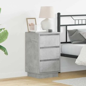 vidaXL Armário de Canto com LED Cinza Concreto 39x34,5x65 cm Madeira Engenheirada
