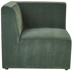 Sofá de canto 5 lugares com repousa-pés em bombazine verde escuro à esquerda LEMVIG Beliani