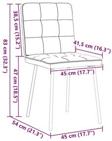 Cadeiras de jantar 6 pcs veludo cinzento-escuro