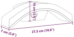 Candeeiros parede LED exterior c/ sensor 2 pcs alumínio branco