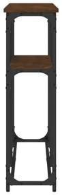 Mesa consola 145x22,5x75cm derivados madeira carvalho castanho