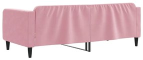 Sofá-cama 90x200 cm veludo rosa