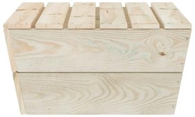2 pcs conjunto lounge de jardim madeira de abeto impregnada