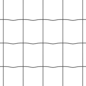 Cerca Euro com 13 Postes 0.6x50 m Aço Galvanizado em Cinza