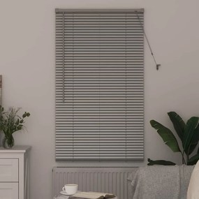 Persiana de Janela com cortinas Manual Prata 80 x 175 cm Alumínio