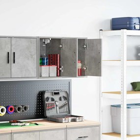 Armários de parede para garagem 2pcs derivados de madeira