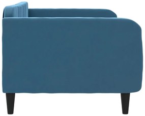 Sofá-cama 90x200 cm veludo azul