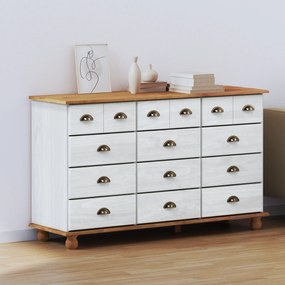 vidaXL Cômoda "ASKIM" Branca 79x40x133.5 cm Madeira Maciça de Pinho