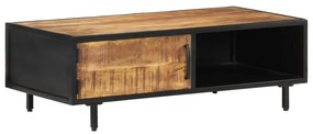 Mesa de centro 105x50x35 cm madeira de mangueira áspera