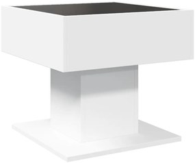 Mesa de centro c/ LEDs 50x50x45cm derivados de madeira branco