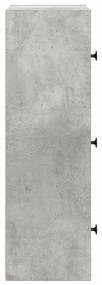 Estante 40x24x77 cm derivados de madeira cinzento cimento