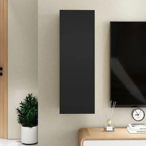 Móvel de TV 30,5x30x90 cm derivados de madeira preto